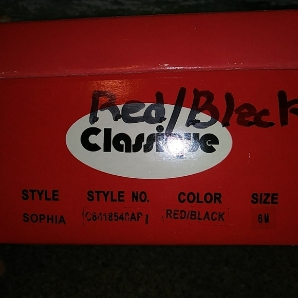 Classique Red black Sophia pump size 6 M - Picture 3 of 10